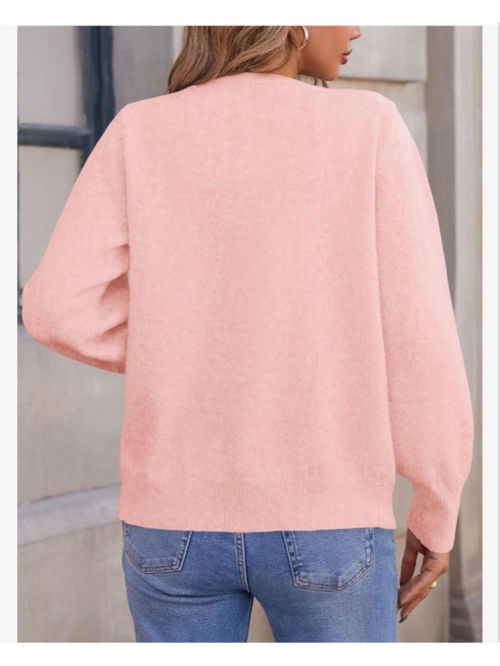 NEW Rose Red Pearl Button Cardigan M - Picture 2 of 4